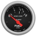thumbnail image 1 of AutoMeter 3318 Sport-Comp Electric Fuel Level Gauge; 2-1/16 in.; Black Dial Face; Fluorescent Red Pointer; White Incandescent Lighting; Electric Air-Core; 16 Ohms Empty /158 Ohms Full;, 1 of 5