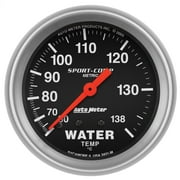 Auto Meter 3431-M Sport-Comp Mechanical Metric Water Temperature Gauge2.625 in.