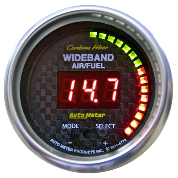 Auto Meter 4778 Carbon Fiber PRO Wideband Air Fuel Ratio Gauge