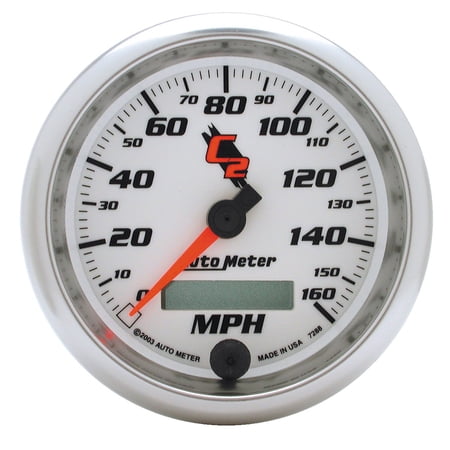 Auto Meter 7288 C2 3-3/8 160 mph In-Dash Speedometer Electric Programmable