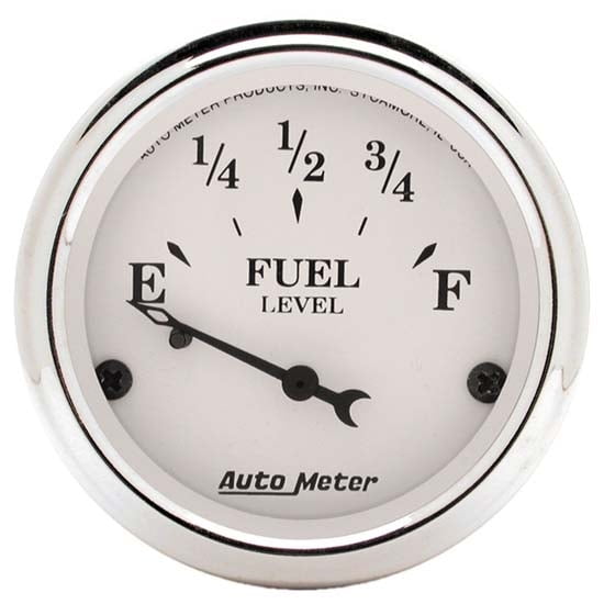 Auto Meter Old Tyme White Fuel Level Gauge - 1604