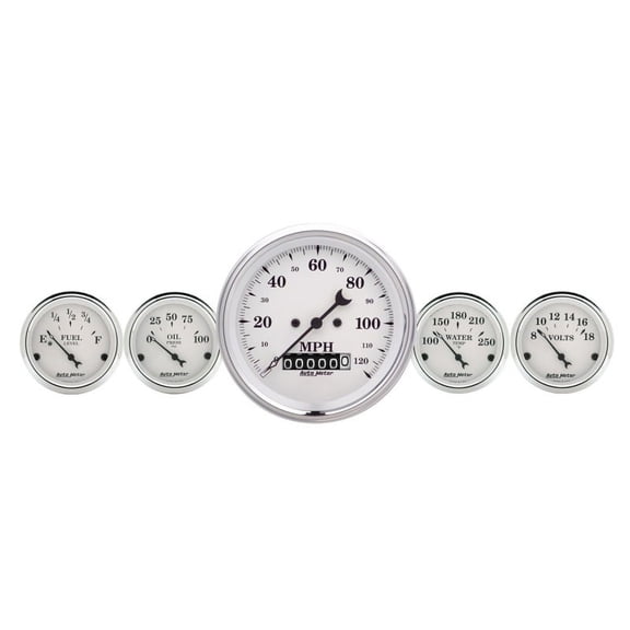 Auto Meter 1600 Old Tyme White Street Rod Kit