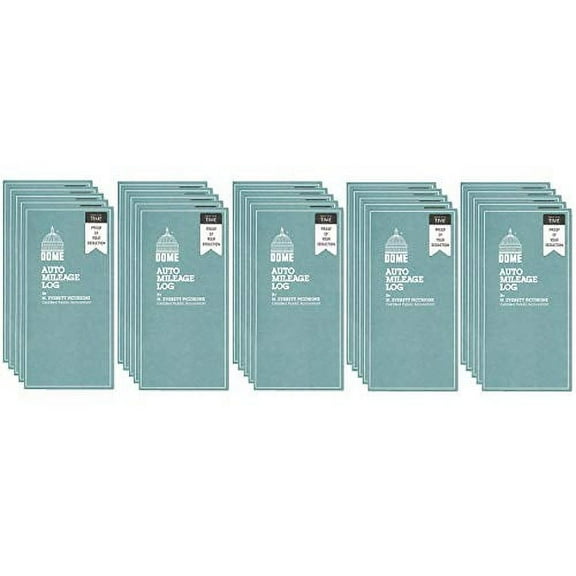 Auto Mileage Log, Undated, 3 1/4 x 6 1/4, 32 Forms