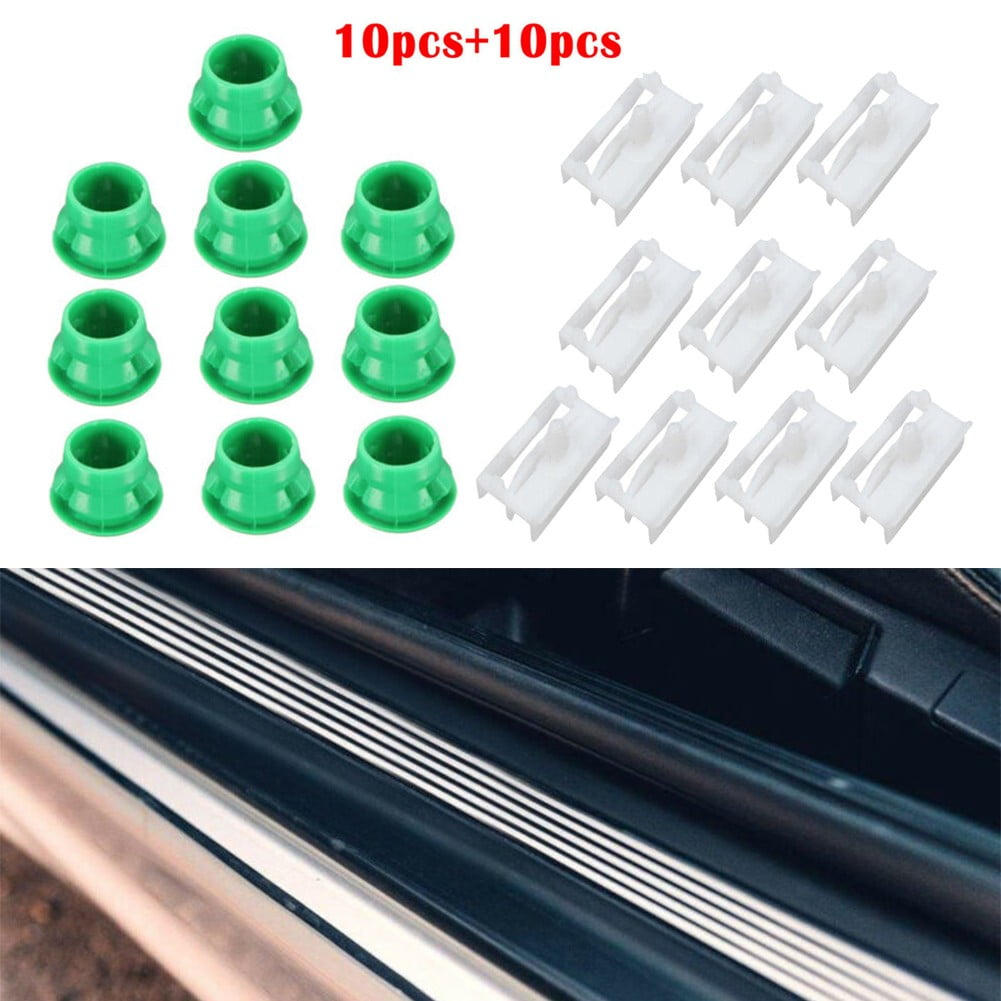 Auto Moulding Clip Car Skirt 20Pcs For BMW E36 E46 E90 Green+White