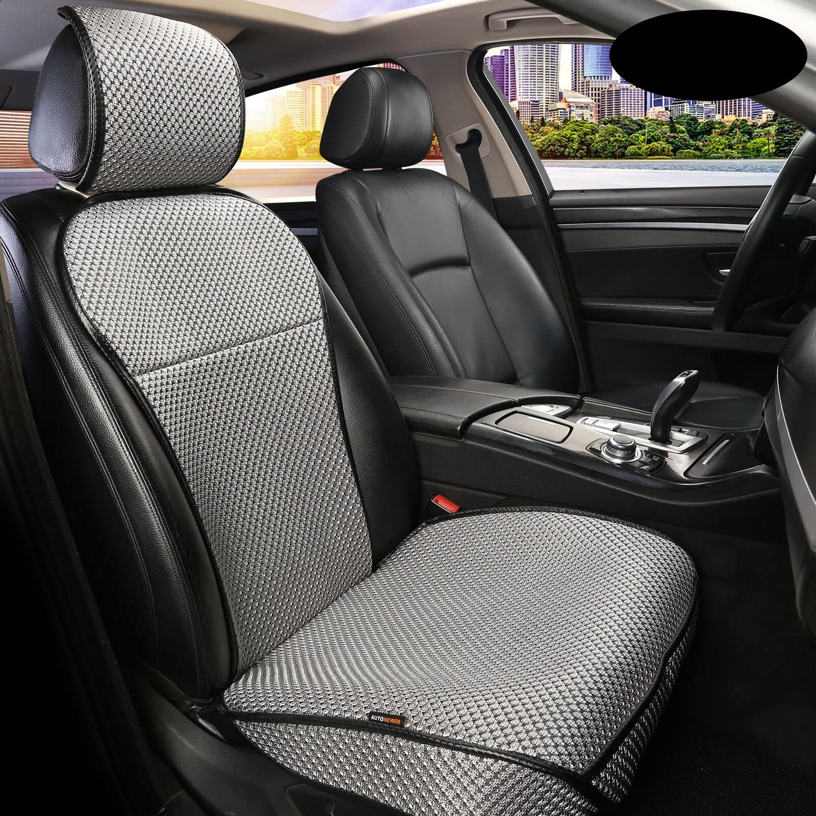 Modern Style Stripe Pattern PU Leather Universal Car Seat Cover
