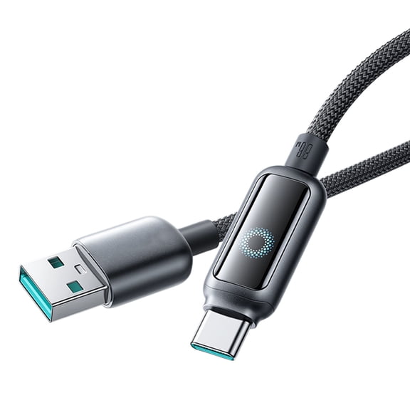 Auto Off USB C Fast Charging Cable With Intelligent Power Protections And LED Light For Phones Tablets Laptops