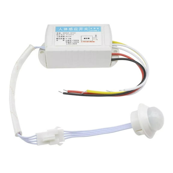 Auto On/Off Motion Sensor Switch for Indoor Lighting 200W Load, 5-8m Sensing Distance Energy Efficiency Switch Repair