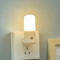thumbnail image 1 of Auto On/Off Plug In Night Light With Light Sensor LED Bedside Lamp For Bedroom Hallway Bathroom Energy Efficient Dimmable Safe Nightlight(White), 1 of 6