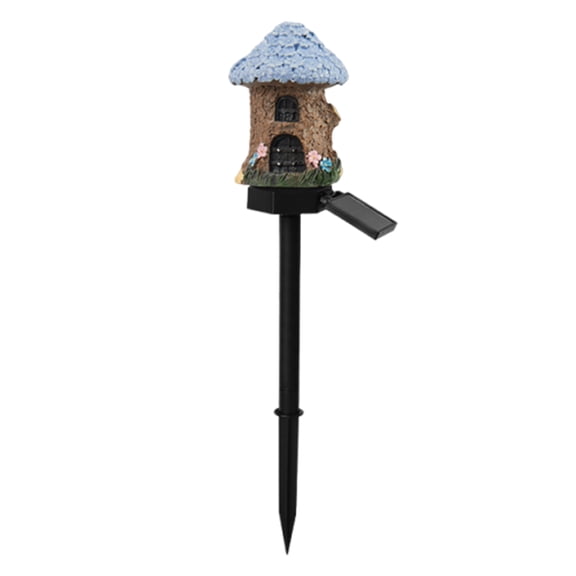 Waterproof LED Mushroom Cottage Solar Light Auto On Off Outdoor Garden Pathway Decor Lamp