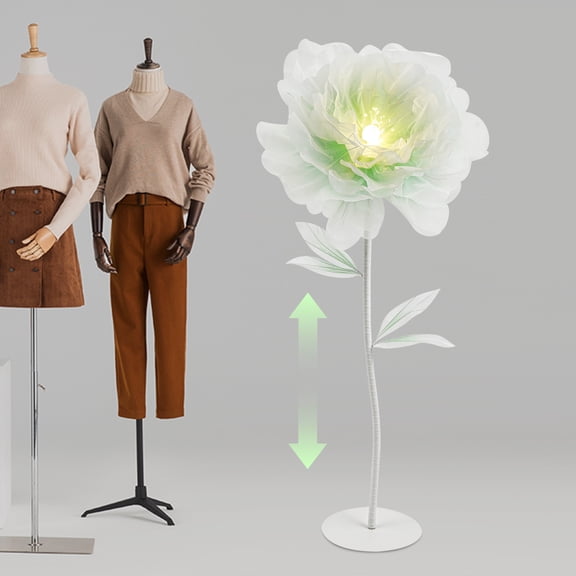 Auto-Open Artificial Peony Flower Electric Automatic Blooming & Closing Flower with LED Light for Wedding, Home Decor