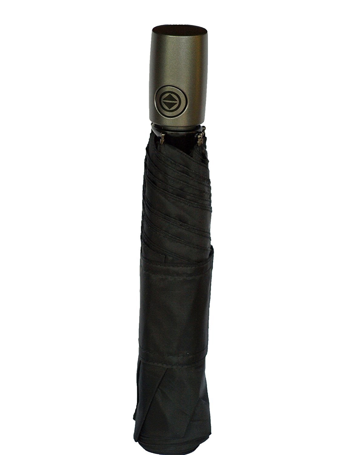 Auto Open Auto Close Umbrella w/ Grey Handle (Black)