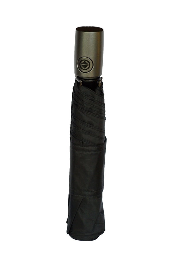 Auto Open Auto Close Umbrella w/ Grey Handle (Black)