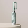 thumbnail image 1 of Auto Open Close Folding Umbrella with C Shaped Hook Handle, Windproof Reverse Compact Travel Umbrella with Reflective Strip, Auto Fold Rain Sun Umbrella for Daily Commute Travel Green, 1 of 9