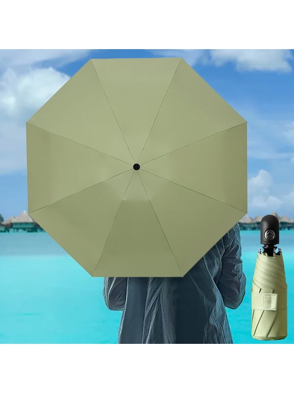Auto Open Close Reverse Folding Umbrella, Windproof 8-Rib Fiberglass Frame with UV Protection, Compact Travel Design for Car and Daily Commute Use