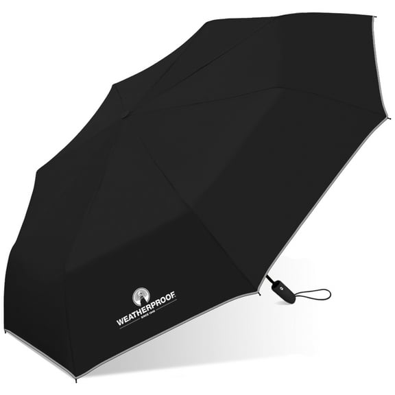 Weatherproof 42in Compact Rain Umbrella, Auto Open/Close, Windproof