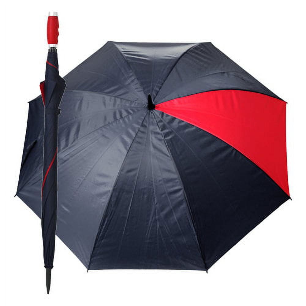 Auto-Open Golf Gel Handle Umbrella, Red/Black