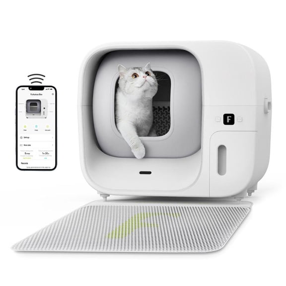 Auto-Pack & Seal Cat Litter Box Self-Cleaning, Smart App Control, Large Capacity, Quiet Operation Furbulous