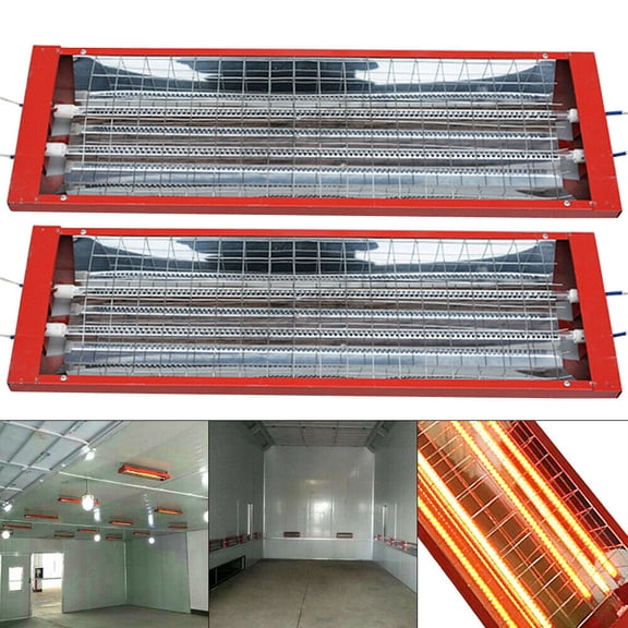 Auto Paint Booth Infrared Paint Curing Lamp Spray Baking Heater Dryer 2KW aking Infrared Paint Curing Lamp 2000W Heater Lamp 110V for Automotive Spray Booths Far Infrared Radiation Heating