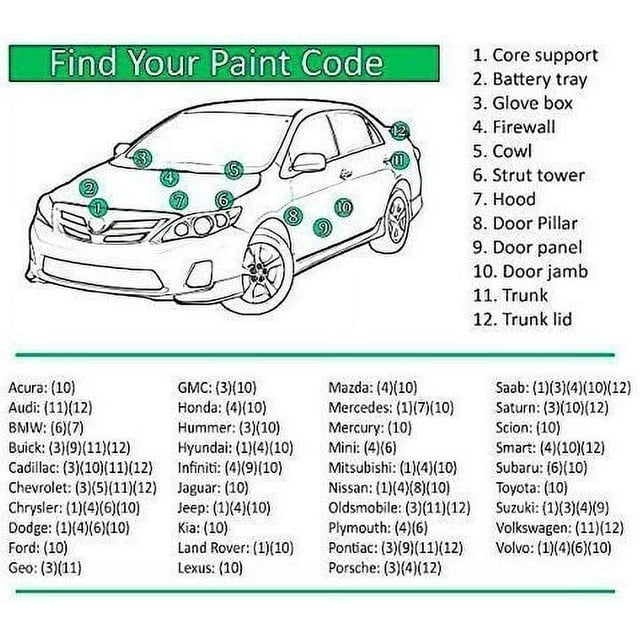 Auto Paint Depot Touch Up Paint for Toyota 4Runner-White Pearl Tricoat KF7 (All Years, All Models) One Pint with Clear Coat