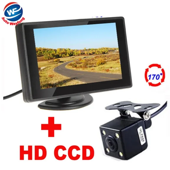 Auto Parking Assistance System 170 Angle Car backup Rearview Rear view Camera+4.3" Parking System Car Mirror Monitor