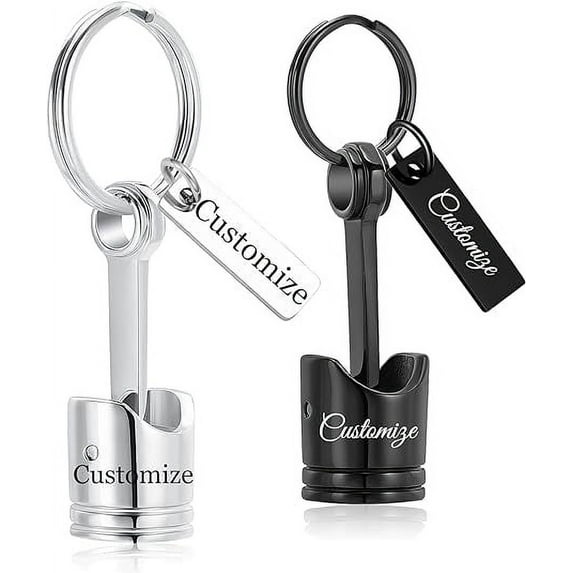 Auto Part Cremation Urn Keychain for Ashes for Men's Motor Piston Ashes Keepsake Memorial Jewelry Urn Keyring