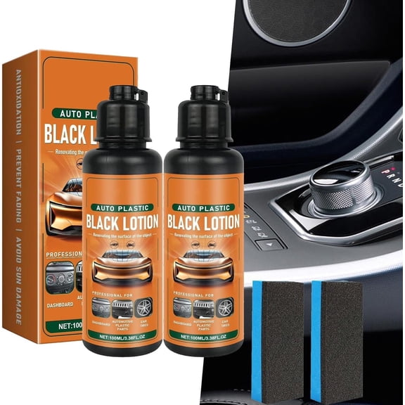 Auto Plastic Restorer Kit, 100ml with Sponges for Faded Plastics