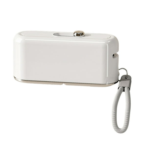 Auto-Pop Dental Floss Pick Holder - Refillable Travel Floss Container with Slim Design (3.5x1x1.5in), Portable Floss Storage Case for Home, Office & Travel