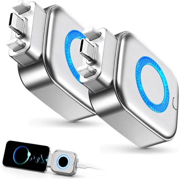 Auto Power-Off Fast Charging Adapter, 140W USB C Smart Auto Cut-Off Charger Block with AI Disconnect Protection, Prevent Overcharging & Extend Battery Health for Laptop Phone (Silver *2)