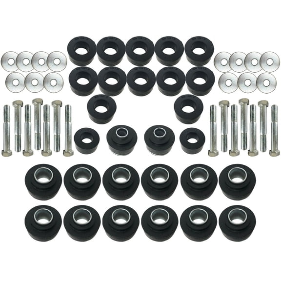 Auto Pro USA Body Mount OE Style Rubber Bushing and Hardware Kit Compatible with Chevelle Convertible 1964-1967 BM1021KIT
