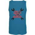 thumbnail image 1 of Auto Racing Race It Break It Fix It Repeat Turquoise Adult Tank Top, 1 of 1