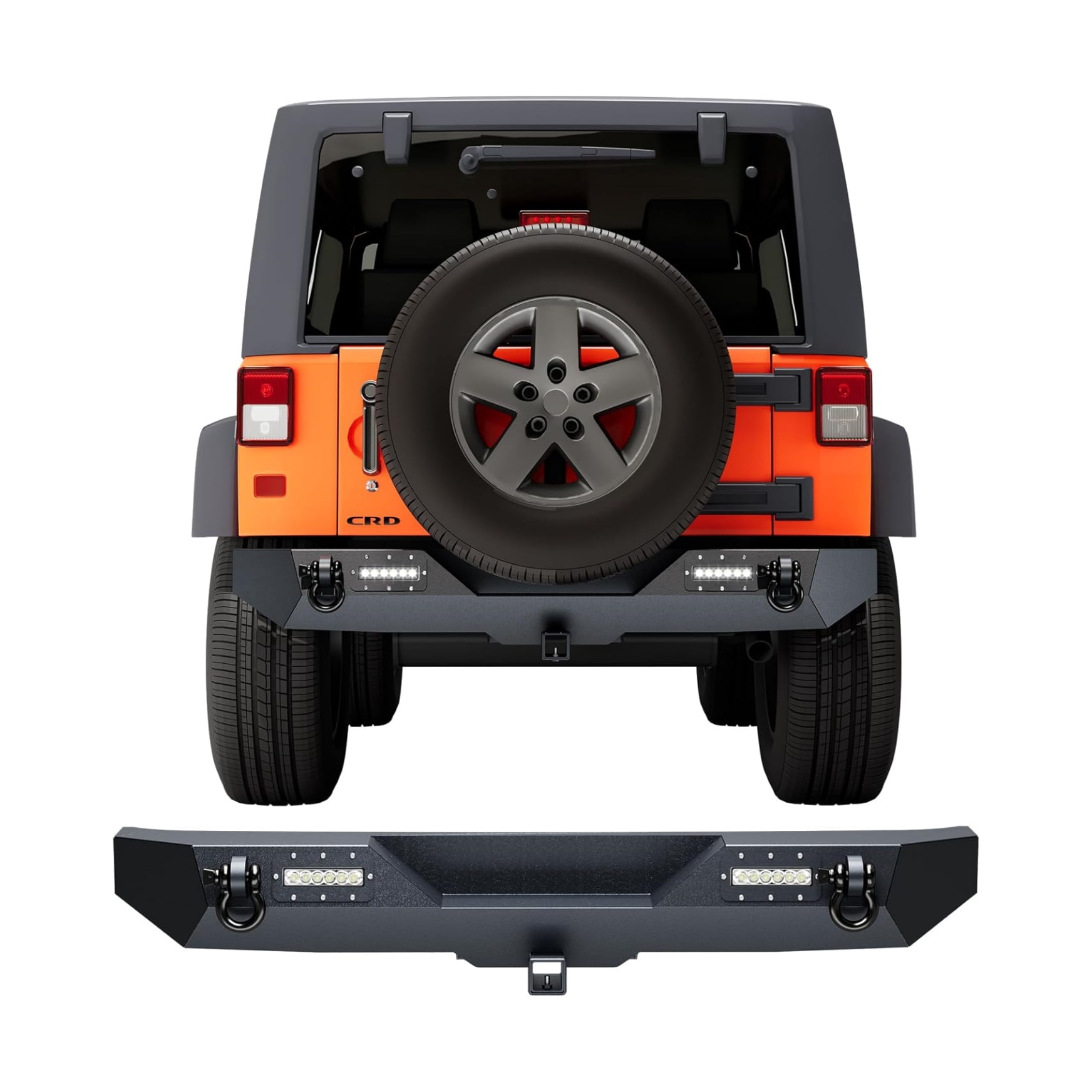 Auto Rear Bumper Auto Rear Bumper Compatible With Wrangler Jk/JL, Rock Crawler Off Road
