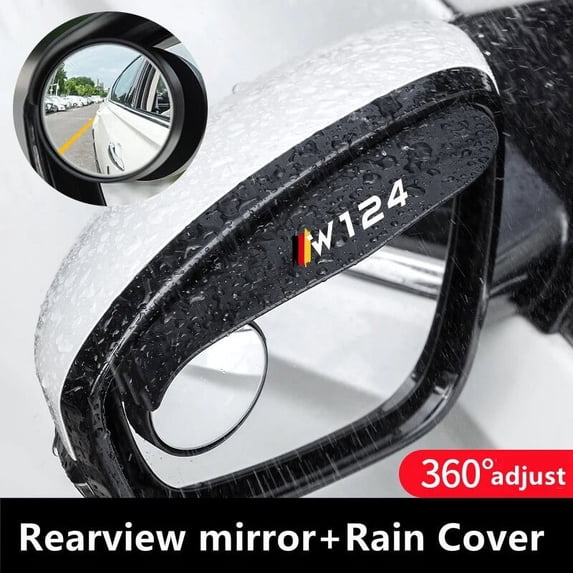 Auto Rearview Mirror Protector Rain Eyebrow With Small Round Mirror Car Accessories A Pair Of Thickened For Mercedes Benz W124