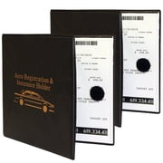 Auto Registration Insurance & ID Card Holder   2 Pack   Perfect for any Car, Truck, Motorcycle, Trailer or Boat - Strong Closure