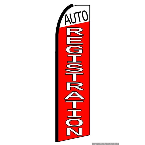 Auto Registration Swooper flag Without Pole Advertisement /Business Flags | Feather Flag |