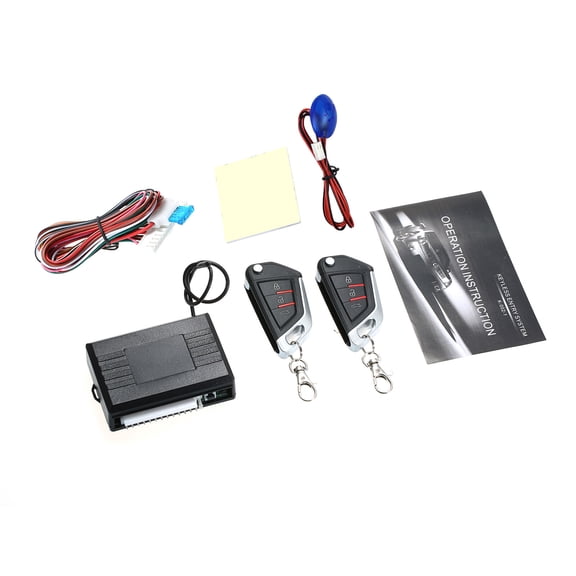 Auto Remote Central Kit Universal Car Alarm System Auto Remote Central Kit Central Locking with LCD Display Remote 100m Range for Any Cars Trunk Release Rising Power Window Door Lock Kit