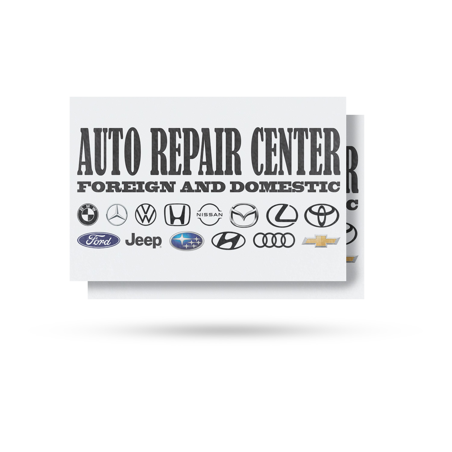 Auto Repair Center Foreign and Domestic Vinyl Decal 2 Pack of 24 Inch x ...