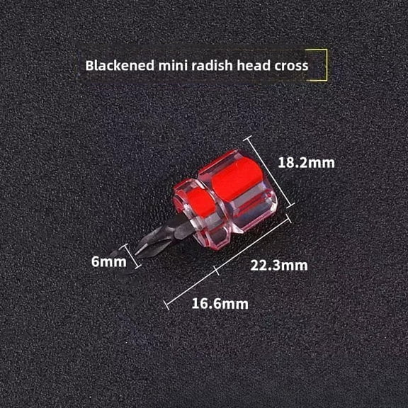 Auto Repair Screwdriver Mini Small Portable Radish Head Screwdriver Transparent Handle Repair Hand Tool Precision