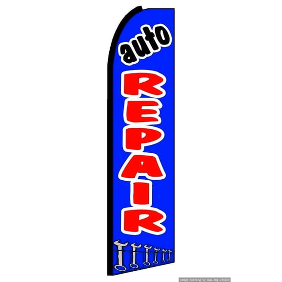 Auto Repair Swooper flag Without Pole Advertisement /Business Flags | Feather Flag |