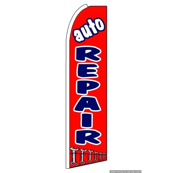 Auto Repair Swooper flag Without Pole Advertisement /Business Flags | Feather Flag |