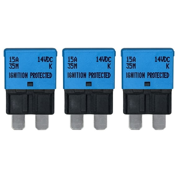 Auto Reset ATC/ATO 15 Amp Circuit Breaker Fuse for Automotive Marine Boat Car Truck RV Audio Battery Protection | Low Profile (3)
