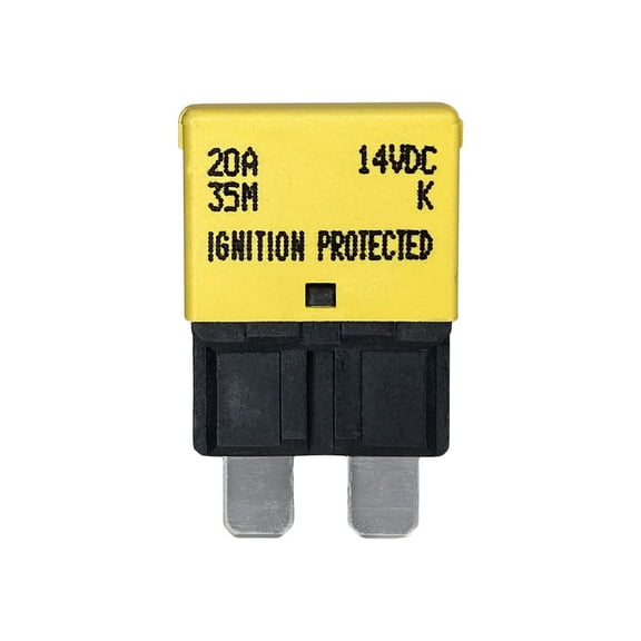 Auto Reset ATC/ATO 20 Amp Circuit Breaker Fuse for Automotive Marine Boat Car Truck RV Audio Battery Protection | Low Profile (1)