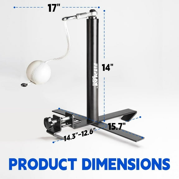 Auto-Reset Baseball Swing Trainer - Portable Hitting Trainer with Tethered Ball for Fence Mounting | Perfect for Baseball & Softball Hitting, Swing, Batting Practice Equipment For Beginners & Pro