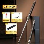 Auto Retractable Hiking Stick, Auto Pop-up Enhanced Retractable Multi-Tool, 3 Sections Walking Hiking Stick with Sleeves and Tail Ropes for Camping, Trekking, for Men & Women(21")