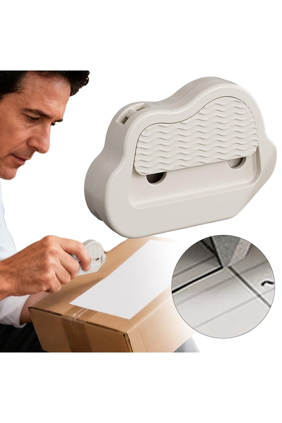 Auto-Retractable Mini Box Cutter, Magnetic Attachment Cardboard Cutter, Keychain Box Opener, Specifically Designed for Opening Express Delivery Boxes, 1 Pcs, 2.63x1.57x0.78"