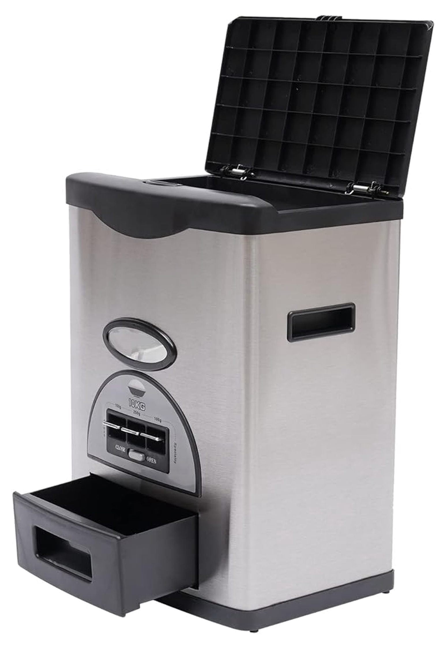 Auto Rice Dispenser 22 Lbs, Stainless Steel Rice Container with ...
