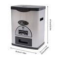 thumbnail image 1 of Auto Rice Dispenser Container, Stainless Steel Rice Dispenser, 10kg/22lb Large Capacity Automatic Rice Storage Container Kitchen Rice Dispenser Countertop, Black, 1 of 7