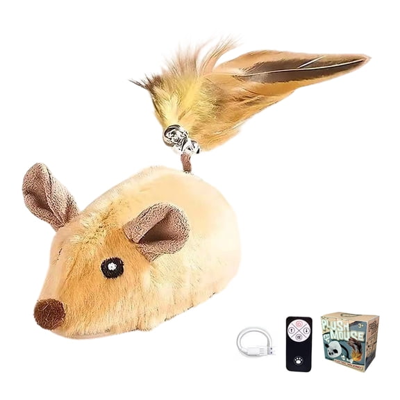 Auto-Rolling Kitten With Long Tail Noise Effects, Plush Construction Promotes Exercise & Mental