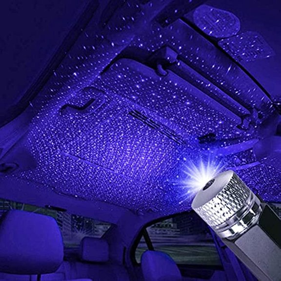 Auto Roof Star Light, Car USB Star Decoration Atmosphere Light, Adjustable LED Galaxy Atmosphere Light Interior Ceiling Projector for Bedroom, Car, Ceiling and Party Decoration