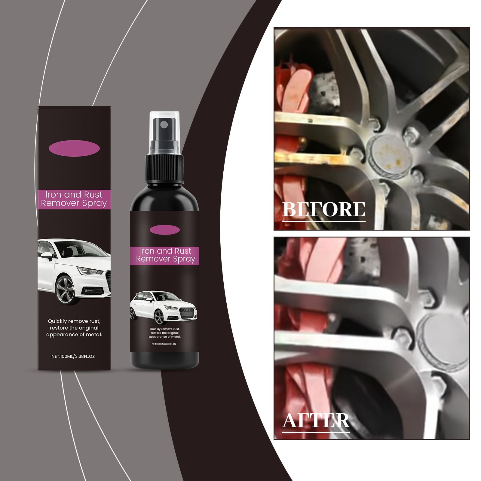 Auto Rust Remover Spray | Powerful Rust Dissolver for Iron Surfaces ...