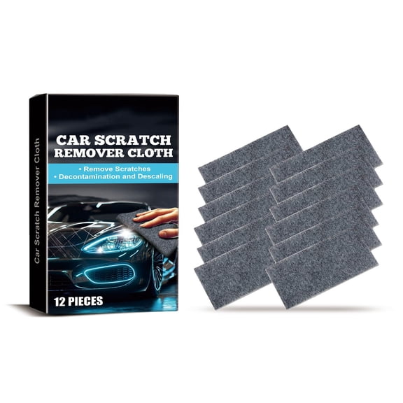Auto Scratch Repair Cloth,Quickly Erases Minor Scratches & Stains,Restores Car Paint Shine Without Professional Help,Easy On-The-Go Solution,Pack of 12 Reusable Maintenance Cloths.